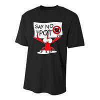 CFunny Crawfish Pun Say No To Pot Lobster Festival Youth Performance Sprint T-Shirt