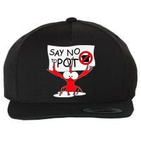 CFunny Crawfish Pun Say No To Pot Lobster Festival Wool Snapback Cap