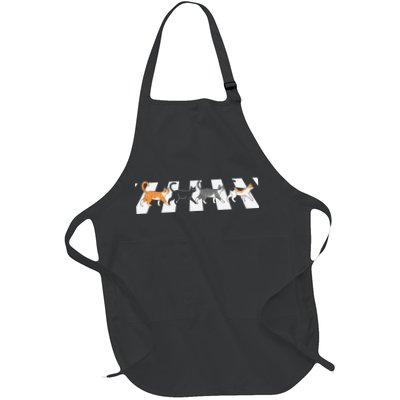 Cat Crosswalk Parody - Colorful Cats Crossing Road Funny Full-Length Apron With Pockets