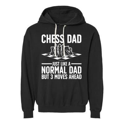 Cool Chess Player Art For Dad Knight Chess Lovers Pieces Garment-Dyed Fleece Hoodie
