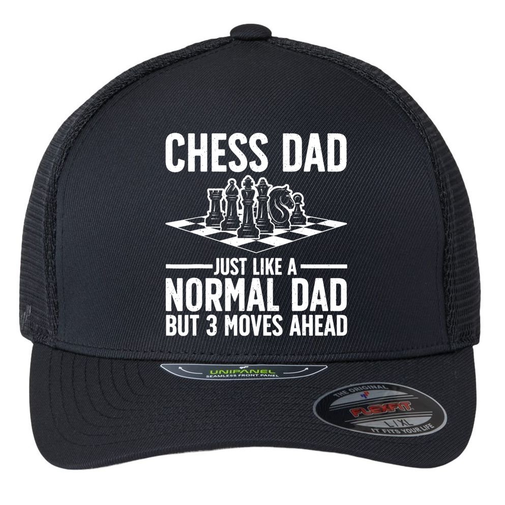 Cool Chess Player Art For Dad Knight Chess Lovers Pieces Flexfit Unipanel Trucker Cap