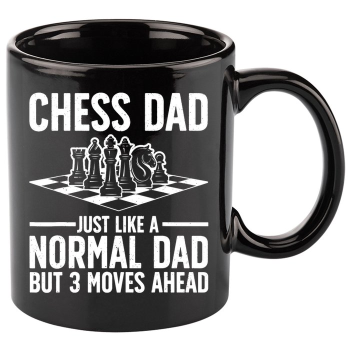 Cool Chess Player Art For Dad Knight Chess Lovers Pieces 11oz C Handle Ceramic Mug