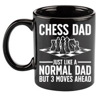 Cool Chess Player Art For Dad Knight Chess Lovers Pieces 11oz C Handle Ceramic Mug