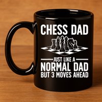 Cool Chess Player Art For Dad Knight Chess Lovers Pieces 11oz C Handle Ceramic Mug