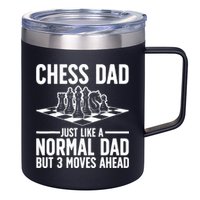 Cool Chess Player Art For Dad Knight Chess Lovers Pieces 12oz Stainless Steel Coffee Mug