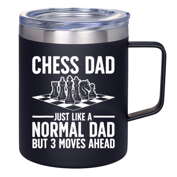 Cool Chess Player Art For Dad Knight Chess Lovers Pieces 12oz Stainless Steel Coffee Mug
