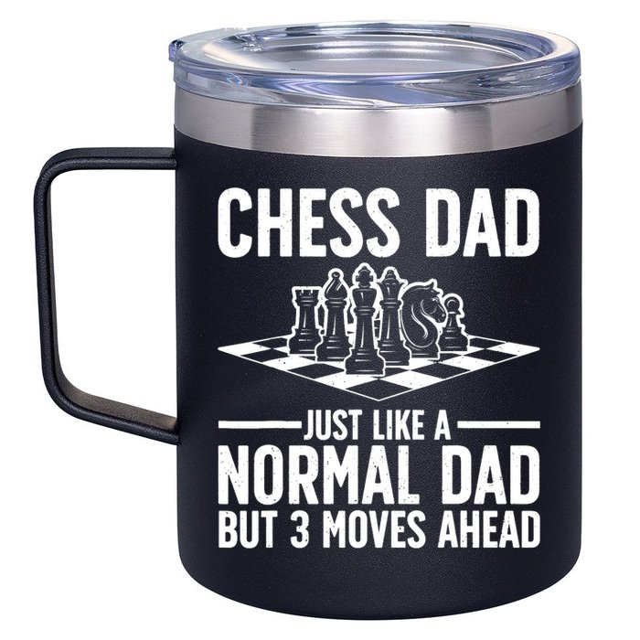 Cool Chess Player Art For Dad Knight Chess Lovers Pieces 12oz Stainless Steel Coffee Mug