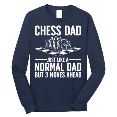 Cool Chess Player Art For Dad Knight Chess Lovers Pieces Long Sleeve Shirt