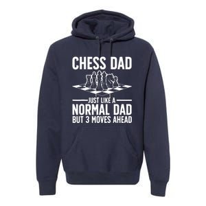 Cool Chess Player Art For Dad Knight Chess Lovers Pieces Premium Hoodie