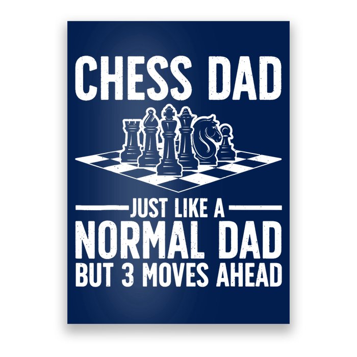 Cool Chess Player Art For Dad Knight Chess Lovers Pieces Poster