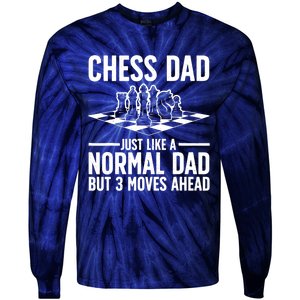 Cool Chess Player Art For Dad Knight Chess Lovers Pieces Tie-Dye Long Sleeve Shirt