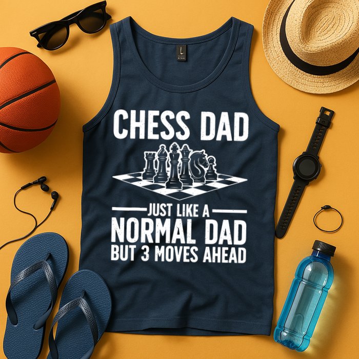 Cool Chess Player Art For Dad Knight Chess Lovers Pieces Tank Top