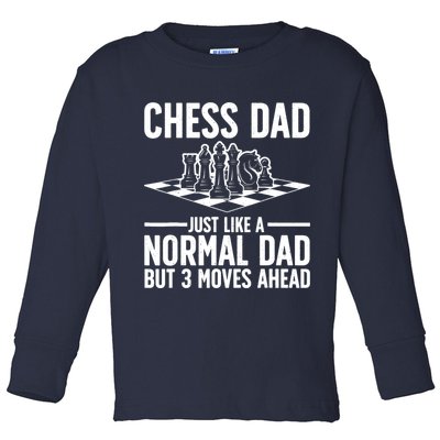 Cool Chess Player Art For Dad Knight Chess Lovers Pieces Toddler Long Sleeve Shirt