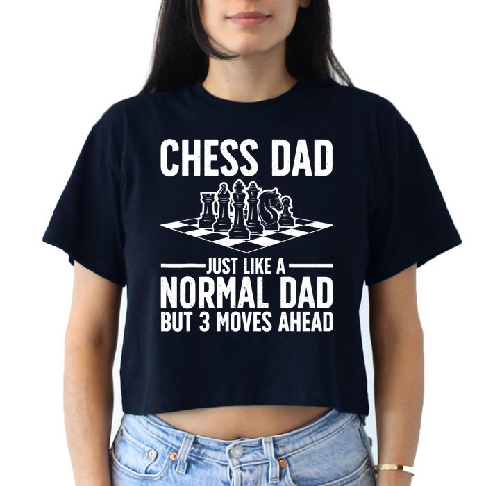 Cool Chess Player Art For Dad Knight Chess Lovers Pieces Crop Top