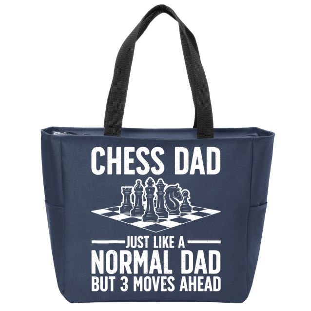 Cool Chess Player Art For Dad Knight Chess Lovers Pieces Zip Tote Bag