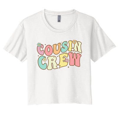 Cousin Crew Pajamas Matching Gifts Women's Crop Top Tee