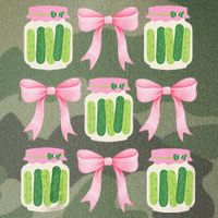 Coquette Canned Pickle Bows With Cute Pickle Jarx Legacy Tie Dye Trucker Hat