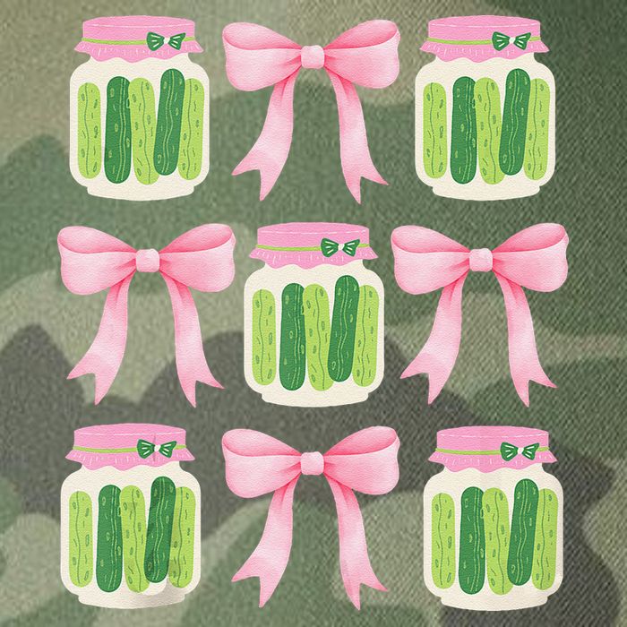 Coquette Canned Pickle Bows With Cute Pickle Jarx Legacy Tie Dye Trucker Hat