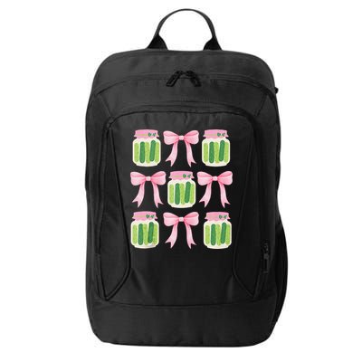 Coquette Canned Pickle Bows With Cute Pickle Jarx City Backpack