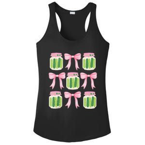 Coquette Canned Pickle Bows With Cute Pickle Jarx Ladies PosiCharge Competitor Racerback Tank