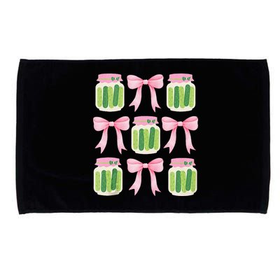 Coquette Canned Pickle Bows With Cute Pickle Jarx Microfiber Hand Towel