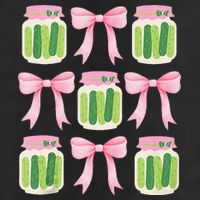 Coquette Canned Pickle Bows With Cute Pickle Jarx Microfiber Hand Towel