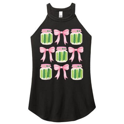 Coquette Canned Pickle Bows With Cute Pickle Jarx Women's Perfect Tri Rocker Tank