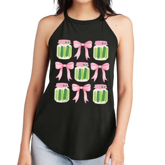 Coquette Canned Pickle Bows With Cute Pickle Jarx Women's Perfect Tri Rocker Tank