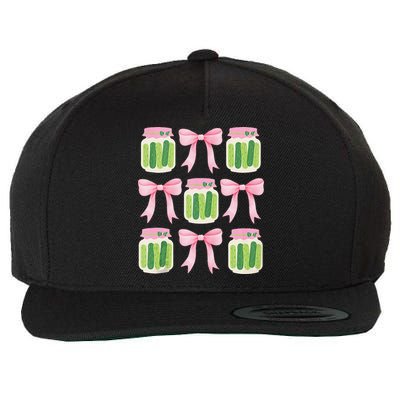 Coquette Canned Pickle Bows With Cute Pickle Jarx Wool Snapback Cap