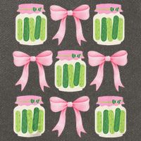 Coquette Canned Pickle Bows With Cute Pickle Jarx Cotton Canvas Backpack