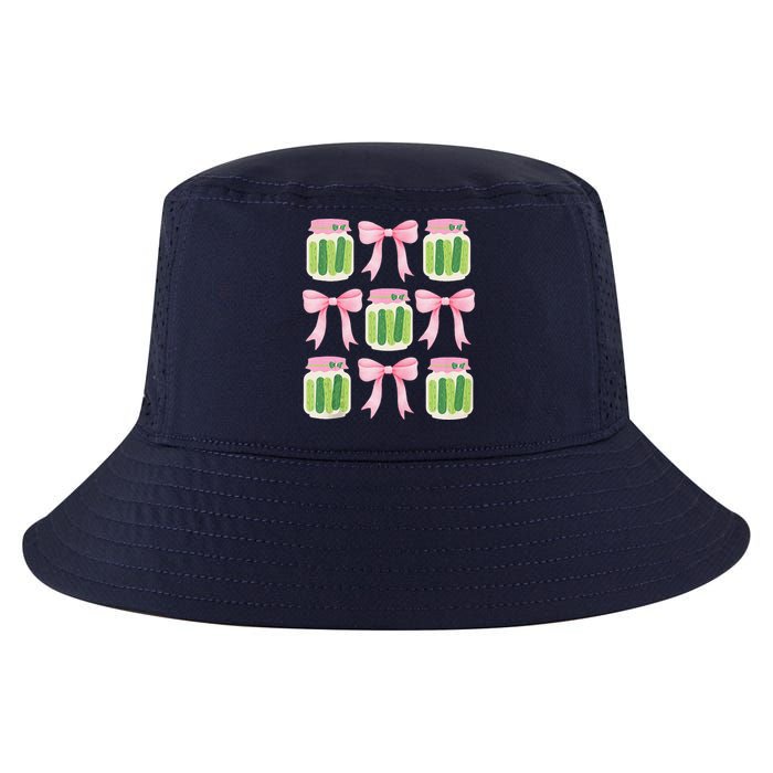 Coquette Canned Pickle Bows With Cute Pickle Jarx Cool Comfort Performance Bucket Hat