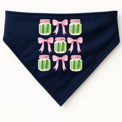 Coquette Canned Pickle Bows With Cute Pickle Jarx USA-Made Doggie Bandana