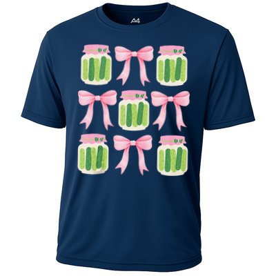 Coquette Canned Pickle Bows With Cute Pickle Jarx Performance Shirt