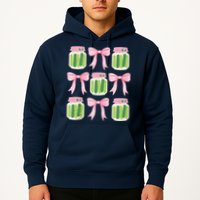 Coquette Canned Pickle Bows With Cute Pickle Jarx Hoodie