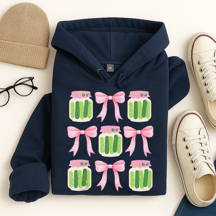 Coquette Canned Pickle Bows With Cute Pickle Jarx Hoodie