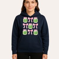 Coquette Canned Pickle Bows With Cute Pickle Jarx Hoodie