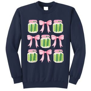 Coquette Canned Pickle Bows With Cute Pickle Jarx Sweatshirt