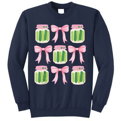 Coquette Canned Pickle Bows With Cute Pickle Jarx Sweatshirt