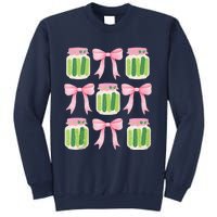 Coquette Canned Pickle Bows With Cute Pickle Jarx Sweatshirt