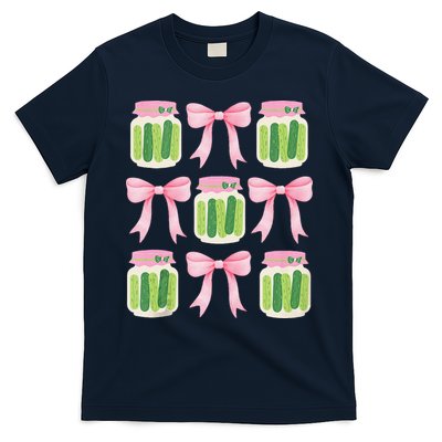 Coquette Canned Pickle Bows With Cute Pickle Jarx T-Shirt