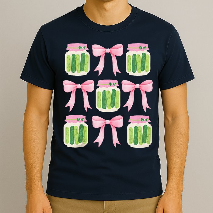 Coquette Canned Pickle Bows With Cute Pickle Jarx T-Shirt