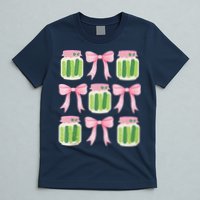Coquette Canned Pickle Bows With Cute Pickle Jarx T-Shirt