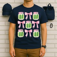 Coquette Canned Pickle Bows With Cute Pickle Jarx T-Shirt
