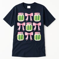 Coquette Canned Pickle Bows With Cute Pickle Jarx Tall T-Shirt