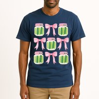 Coquette Canned Pickle Bows With Cute Pickle Jarx Tall T-Shirt