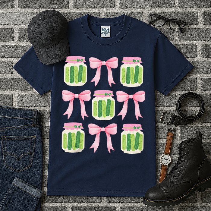 Coquette Canned Pickle Bows With Cute Pickle Jarx Tall T-Shirt