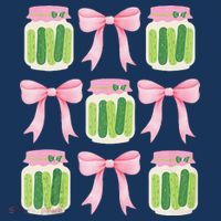 Coquette Canned Pickle Bows With Cute Pickle Jarx Beanie