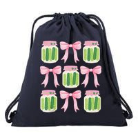 Coquette Canned Pickle Bows With Cute Pickle Jarx Drawstring Bag