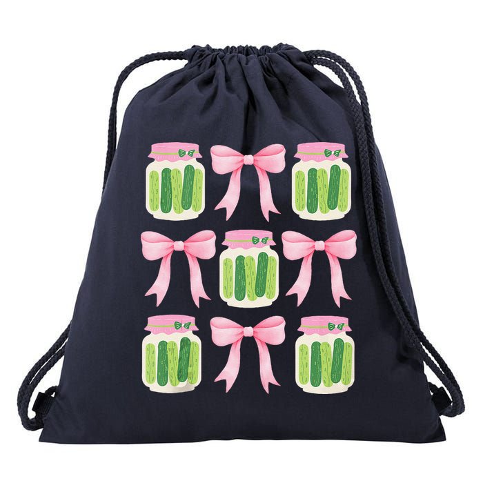 Coquette Canned Pickle Bows With Cute Pickle Jarx Drawstring Bag