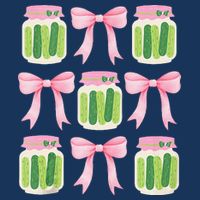 Coquette Canned Pickle Bows With Cute Pickle Jarx Drawstring Bag